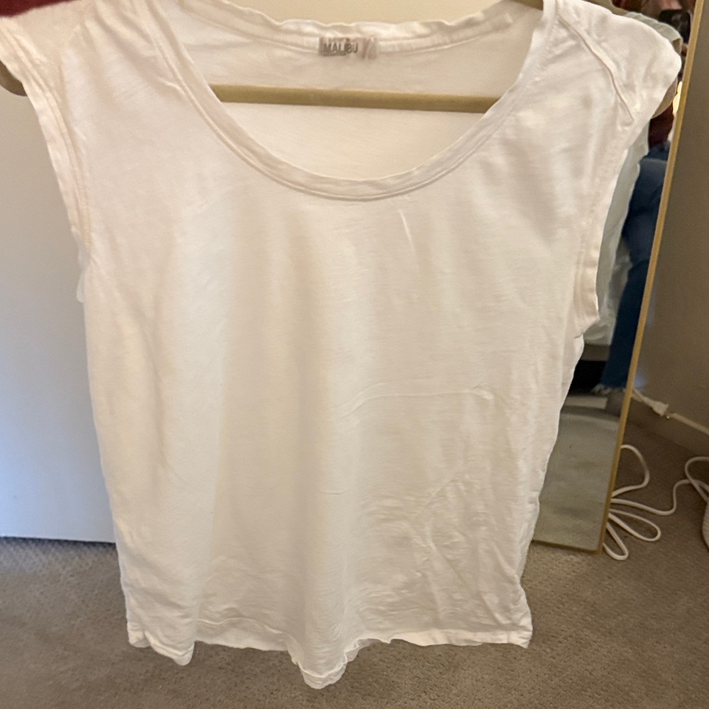 Barefoot Dreams white Muscle Tee